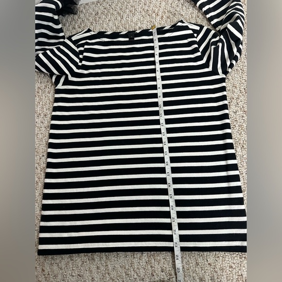J. Crew Black and White Boxy Striped Blouse size XS - Picture 8 of 9